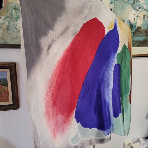 Vintage Silk Art Museum Scarf-Bold CXolors and super fine silk - Picture 4 of 4